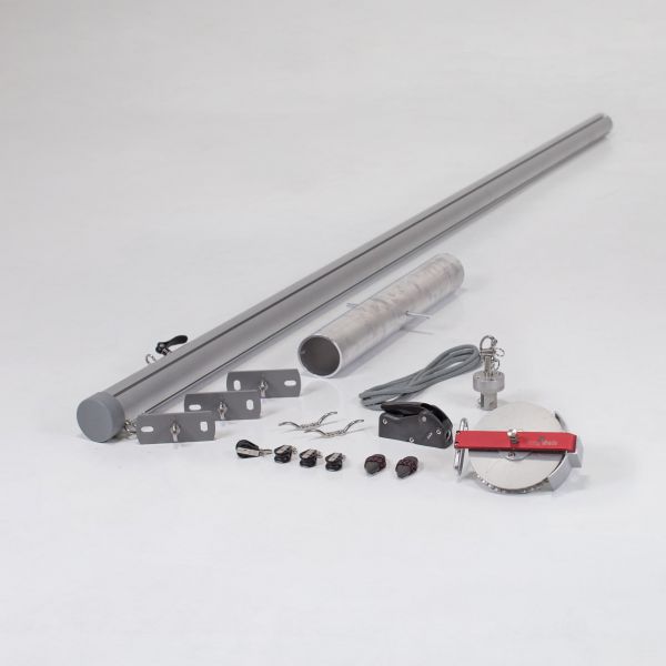 Flex Hardware-Set Basic mit 1 Mast + 3 Wandplatten