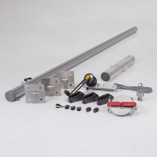 Flex Hardware-Set Premium mit 1 Mast + 3 Wandplatten